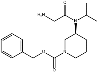 (S)-3-[(2-AMino-acetyl)-isopropyl-aMino]-piperidine-1-carboxylic acid benzyl ester Structure