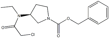 (S)-3-[(2-Chloro-acetyl)-ethyl-aMino]-pyrrolidine-1-carboxylic acid benzyl ester Struktur