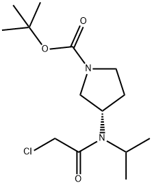 (S)-3-[(2-Chloro-acetyl)-isopropyl-aMino]-pyrrolidine-1-carboxylic acid tert-butyl ester Struktur