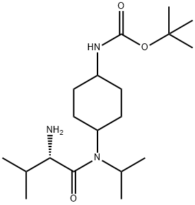 {4-[((S)-2-AMino-3-Methyl-butyryl)-isopropyl-aMino]-cyclohexyl}-carbaMic acid tert-butyl ester Structure