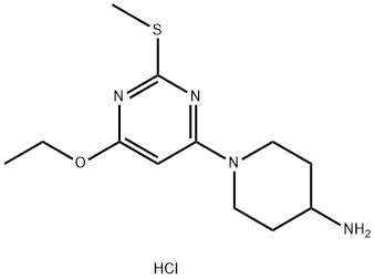 1-(6-乙氧基-2-甲硫基-嘧啶-4-基)-哌啶-4-基胺盐酸盐, 1353955-90-4, 结构式