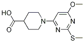 1-(6-Methoxy-2-Methylsulfanyl-pyriMidin-4-yl)-piperidine-4-carboxylic acid 结构式