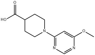 1-(6-Methoxy-pyriMidin-4-yl)-piperidine-4-carboxylic acid Struktur