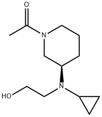 1-{(R)-3-[Cyclopropyl-(2-hydroxy-ethyl)-aMino]-piperidin-1-yl}-ethanone Struktur