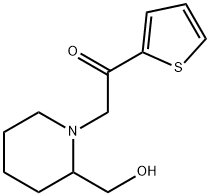 2-(2-羟甲基哌啶-1-基)-1-噻吩-2-基-乙酮 结构式