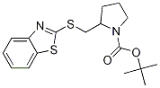 2-(Benzothiazol-2-ylsulfanylMethyl)
-pyrrolidine-1-carboxylic acid tert
-butyl ester Structure