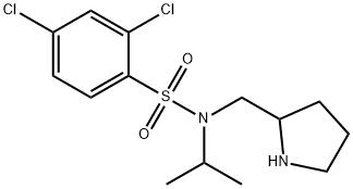 2,4-二氯-N-异丙基-N-吡咯烷-2-基甲基-苯磺酰胺, 1353980-76-3, 结构式