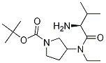 3-[((S)-2-AMino-3-Methyl-butyryl)-ethyl-aMino]-pyrrolidine-1-carboxylic acid tert-butyl ester Struktur