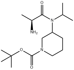 3-[((S)-2-AMino-propionyl)-isopropyl-aMino]-piperidine-1-carboxylic acid tert-butyl ester Structure