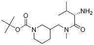 3-{[((S)-2-AMino-3-Methyl-butyryl)-Methyl-aMino]-Methyl}-piperidine-1-carboxylic acid tert-butyl ester Struktur