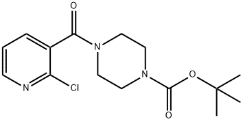 4-(2-氯-吡啶-3-羰基)-哌嗪-1-羧酸叔丁基酯 结构式