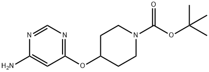 4-(6-AMino-pyriMidin-4-yloxy)-piperidine-1-carboxylic acid tert-butyl ester Struktur