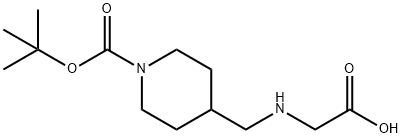 4-[(CarboxyMethyl-aMino)-Methyl]-piperidine-1-carboxylic acid tert-butyl ester Struktur