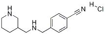 4-{[(哌啶-3-基甲基)-氨基]-甲基}-苄腈盐酸盐, 1353984-52-7, 结构式