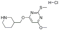 4-甲氧基-2-甲硫基-6-(哌啶-3-基甲氧基)嘧啶盐酸盐, 1353946-81-2, 结构式