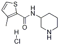 3-甲基噻吩-2-羧酸哌啶-3-基酰胺盐酸盐 结构式