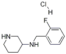 (2-Fluoro-benzyl)-piperidin-3-yl-amine hydrochloride Struktur