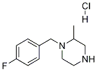 1-(4-Fluoro-benzyl)-2-methyl-piperazine hydrochloride Struktur