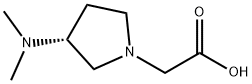 (R)-2-(3-(二甲氨基)吡咯烷-1-基)乙酸, 1228821-85-9, 结构式