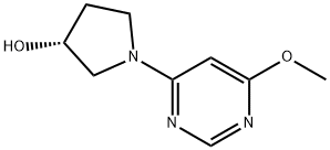 (R)-1-(6-甲氧基-嘧啶-4-基)-吡咯烷-3-醇 结构式