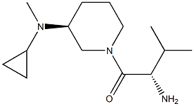 (S)-2-AMino-1-[(S)-3-(cyclopropyl-Methyl-aMino)-piperidin-1-yl]-3-Methyl-butan-1-one Struktur