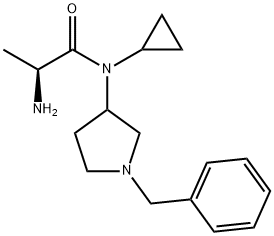 (S)-2-AMino-N-(1-benzyl-pyrrolidin-3-yl)-N-cyclopropyl-propionaMide Struktur
