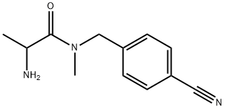 (S)-2-AMino-N-(4-cyano-benzyl)-N-Methyl-propionaMide 化学構造式