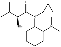 (S)-2-AMino-N-cyclopropyl-N-(2-diMethylaMino-cyclohexyl)-3-Methyl-butyraMide Struktur