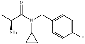 (S)-2-氨基-N-环丙基-N-(4-氟苄基)丙酰胺, 1292746-34-9, 结构式