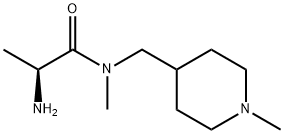 (S)-2-AMino-N-Methyl-N-(1-Methyl-piperidin-4-ylMethyl)-propionaMide Struktur