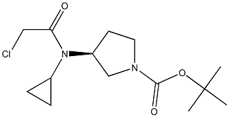 (S)-3-[(2-Chloro-acetyl)-cyclopropyl-aMino]-pyrrolidine-1-carboxylic acid tert-butyl ester Structure