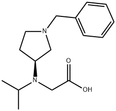 [((S)-1-Benzyl-pyrrolidin-3-yl)-isopropyl-aMino]-acetic acid Struktur