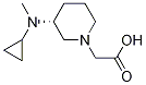 [(R)-3-(Cyclopropyl-Methyl-aMino)-piperidin-1-yl]-acetic acid Struktur