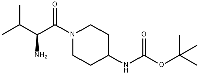 [1-((S)-2-AMino-3-Methyl-butyryl)-piperidin-4-yl]-carbaMic acid tert-butyl ester Struktur