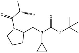 [1-((S)-2-AMino-propionyl)-pyrrolidin-2-ylMethyl]-cyclopropyl-carbaMic acid tert-butyl ester Struktur