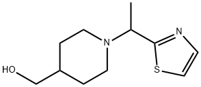 [1-(1-噻唑-2-基-乙基)-哌啶-4-基]-甲醇 结构式