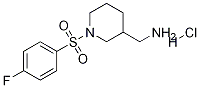 [1-(4-Fluoro-benzenesulfonyl)-piperidin-3-yl]-Methyl-aMine hydrochloride Structure