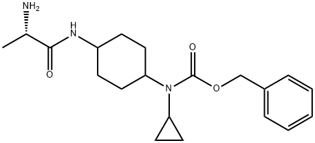 [4-((S)-2-AMino-propionylaMino)-cyclohexyl]-cyclopropyl-carbaMic acid benzyl ester Struktur