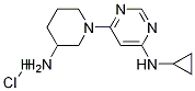 [6-(3-氨基-哌啶-1-基)-嘧啶-4-基]-环丙基胺盐酸盐 结构式