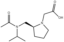 {(S)-2-[(Acetyl-isopropyl-aMino)-Methyl]-pyrrolidin-1-yl}-acetic acid Struktur