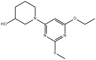 1-(6-乙氧基-2-甲硫基-嘧啶-4-基)-哌啶-3-醇, 1353954-83-2, 结构式