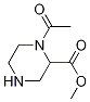 1-Acetyl-piperazine-2-carboxylic acid Methyl ester 结构式