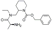 2-{[((S)-2-AMino-propionyl)-ethyl-aMino]-Methyl}-piperidine-1-carboxylic acid benzyl ester Struktur