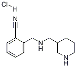2-{[(哌啶-3-基甲基)-氨基]-甲基}-苄腈盐酸盐 结构式