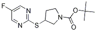 3-(5-Fluoro-pyriMidin-2-ylsulfanyl)
-pyrrolidine-1-carboxylic acid tert
-butyl ester Structure