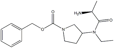 3-[((S)-2-AMino-propionyl)-ethyl-aMino]-pyrrolidine-1-carboxylic acid benzyl ester Struktur