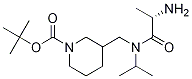 3-{[((S)-2-AMino-propionyl)-isopropyl-aMino]-Methyl}-piperidine-1-carboxylic acid tert-butyl ester Struktur