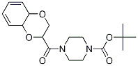 4-(2,3,4a,8a-Tetrahydro-benzo[1,4]dioxine-2-carbonyl)-piperazine-1-carboxylic acid tert-butyl ester Struktur