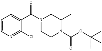 4-(2-Chloro-pyridine-3-carbonyl)-2-Methyl-piperazine-1-carboxylic acid tert-butyl ester Struktur