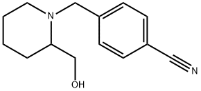 4-(2-羟甲基哌啶-1-基甲基)-苄腈 结构式